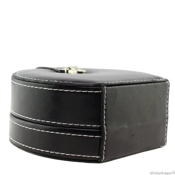 Women's Hard Case Vegan Leather Travel Jewelry Organizer - Picture 4 of 4